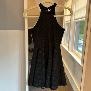 Girl's Halter Keyhole-Back Dress